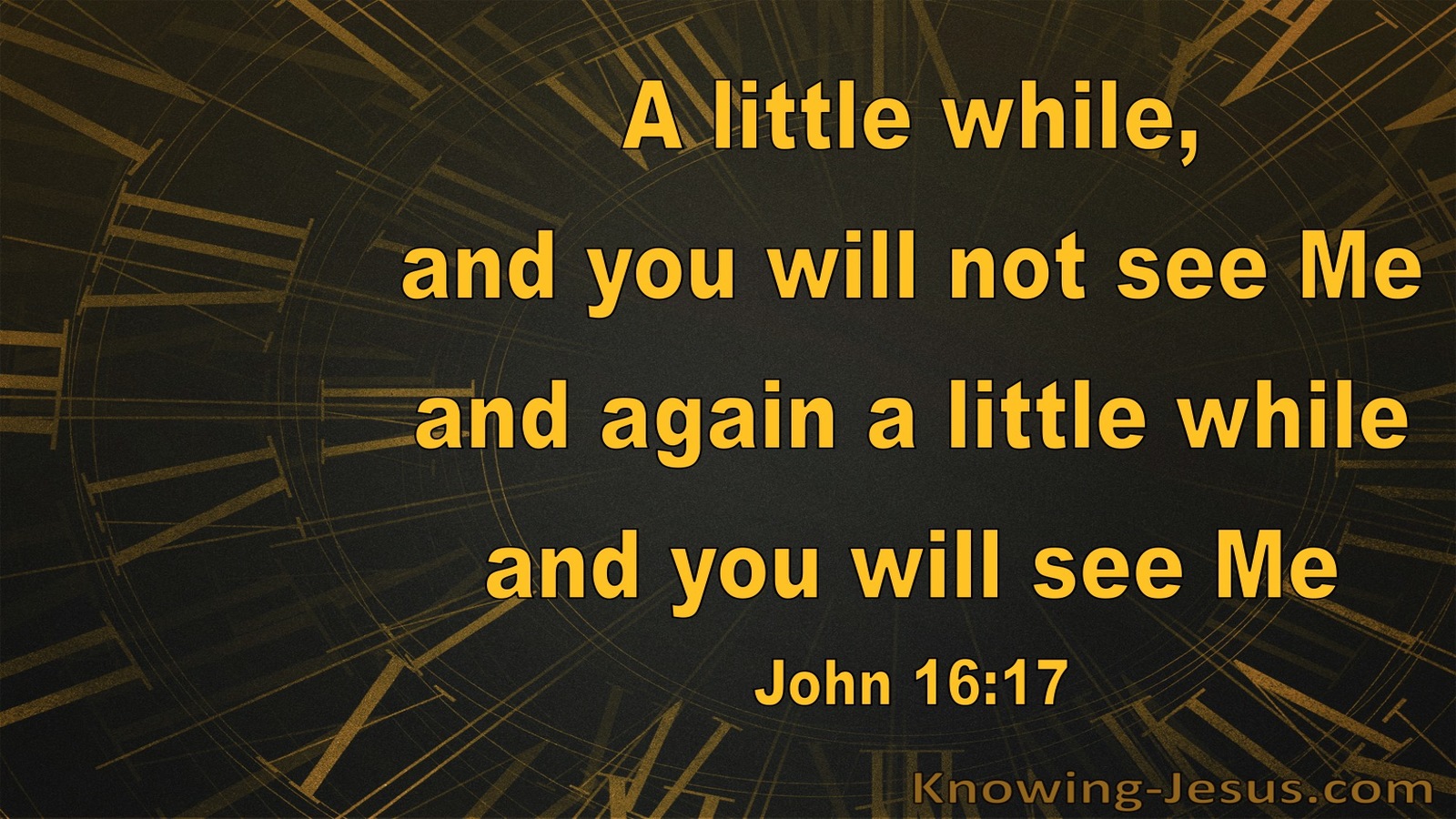John 16:17 A Little While And You Will Not See Me (brown)